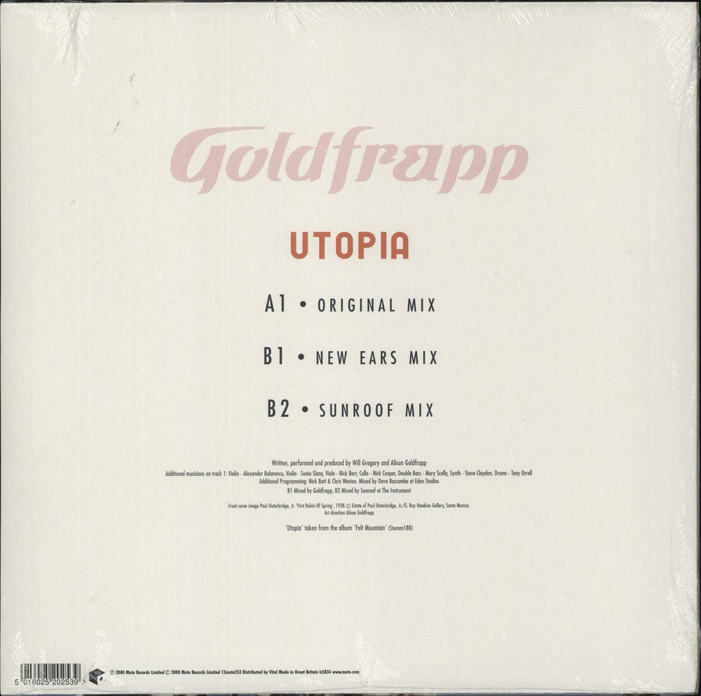 Goldfrapp Utopia - Sealed UK 12" vinyl single (12 inch record / Maxi-single) 5016025202539