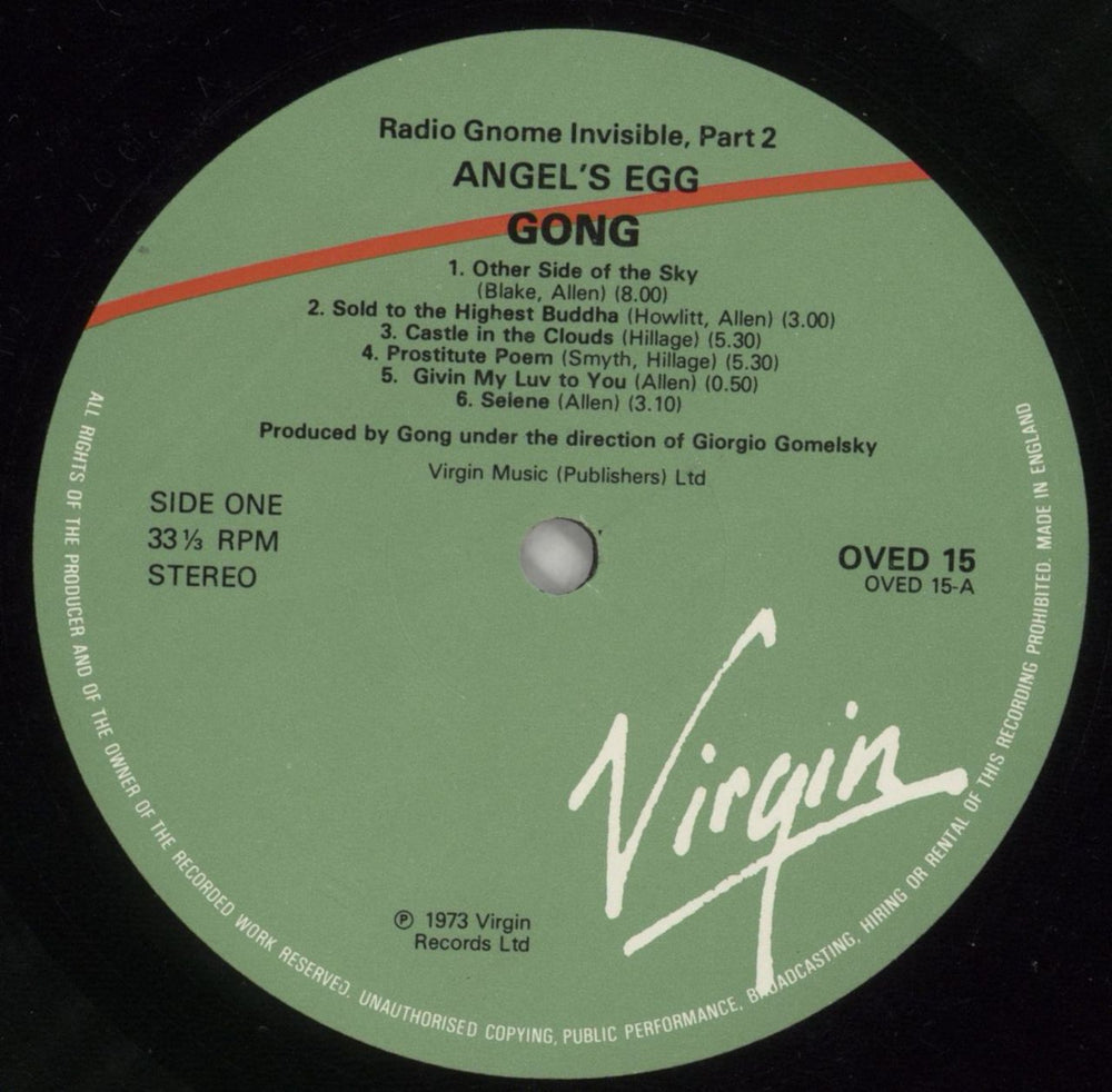 Gong Angel's Egg UK vinyl LP album (LP record) GNGLPAN296849