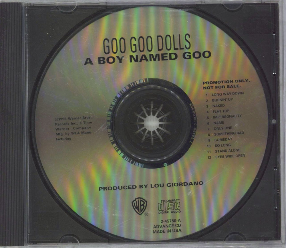 Goo Goo Dolls A Boy Named Goo US Promo CD album (CDLP) 2-45750-A