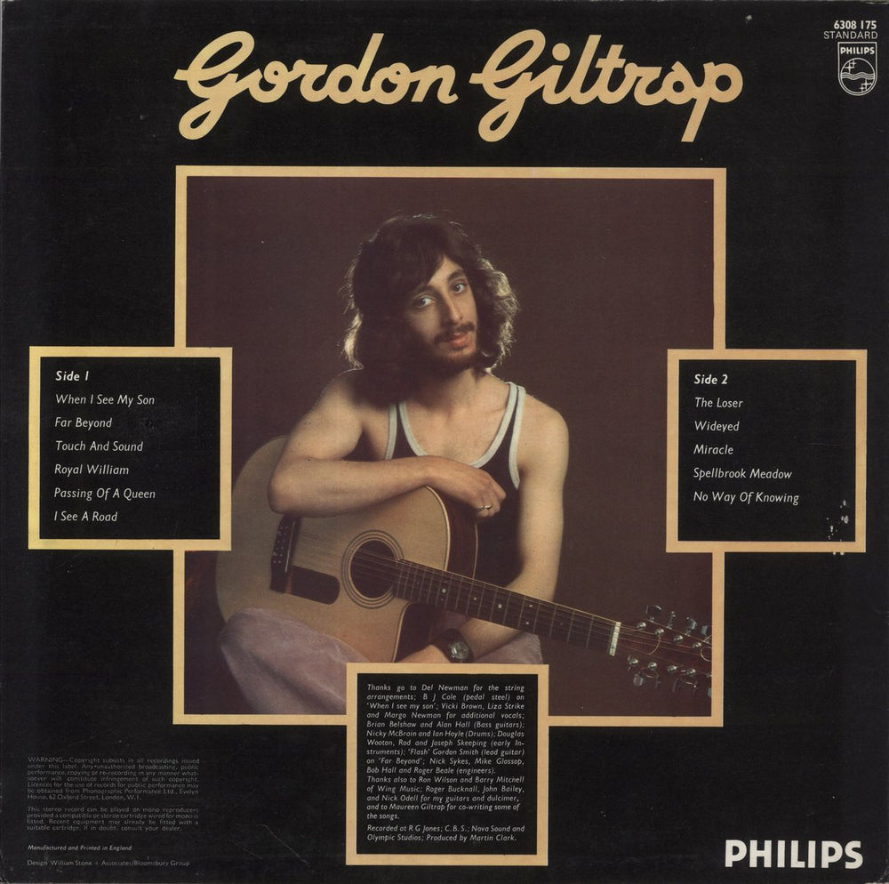 Gordon Giltrap Giltrap UK vinyl LP album (LP record)