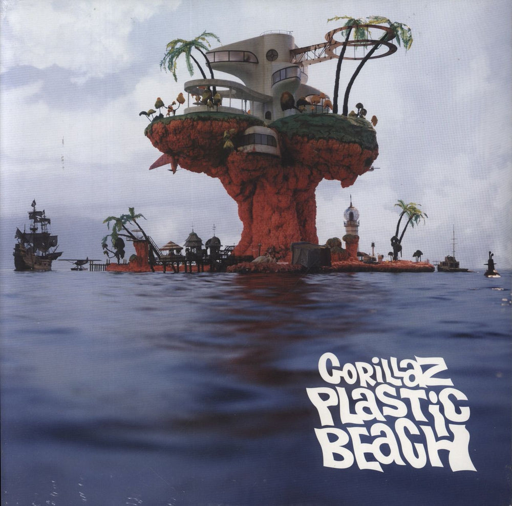 Gorillaz Plastic Beach - 1st - 180gram Vinyl UK 2-LP vinyl record set (Double LP Album) 6261661