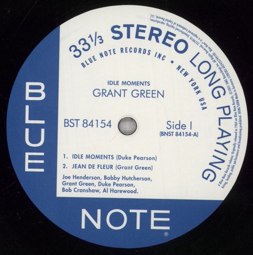 Grant Green Idle Moments - 180gm German vinyl LP album (LP record) GR-LPID844537