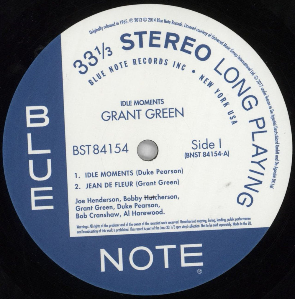 Grant Green Idle Moments - 180gm Vinyl UK vinyl LP album (LP record) GR-LPID821533