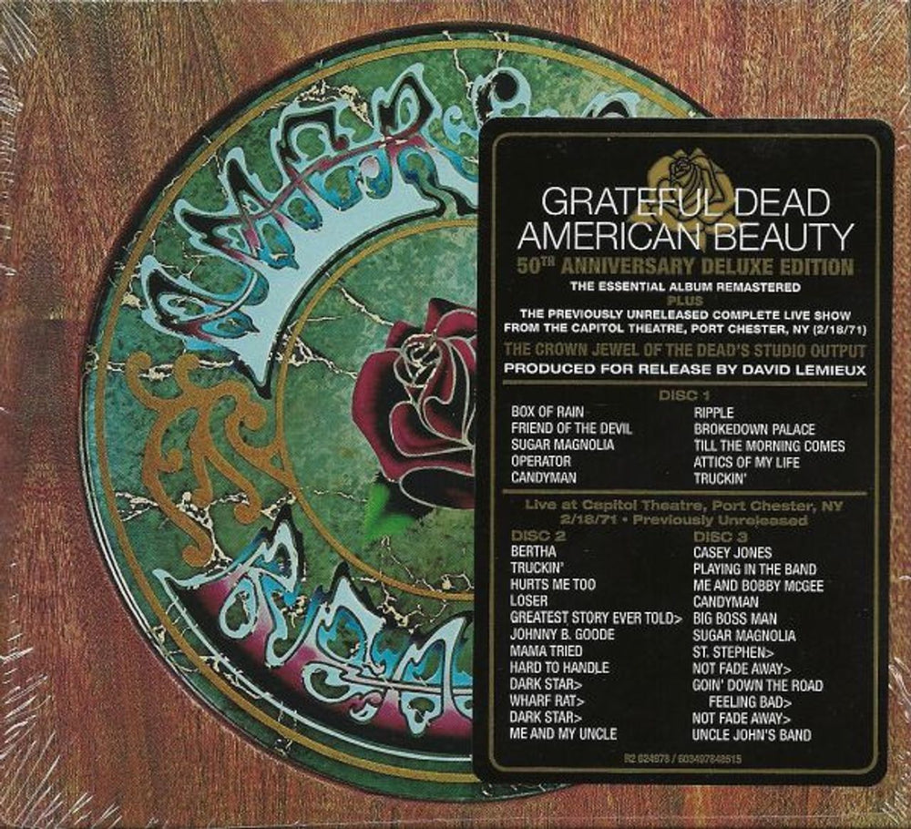 Grateful Dead American Beauty - 50th Anniversary Deluxe Edition - Sealed UK 3-CD album set (Triple CD) 603497848515