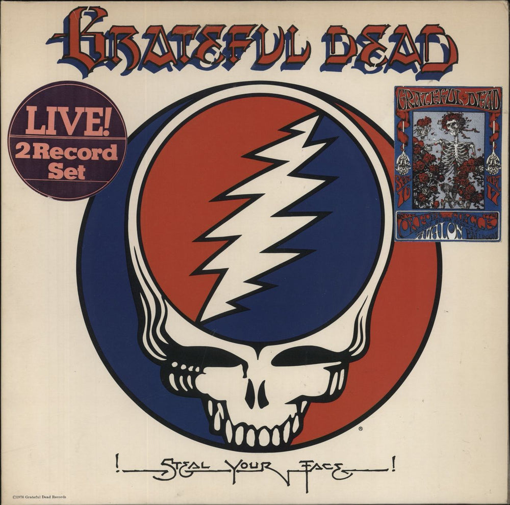 Grateful Dead Steal Your Face UK 2-LP vinyl record set (Double LP Album) UAD60131/2