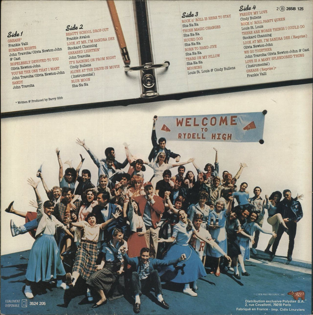 Grease Grease French 2-LP vinyl record set (Double LP Album)