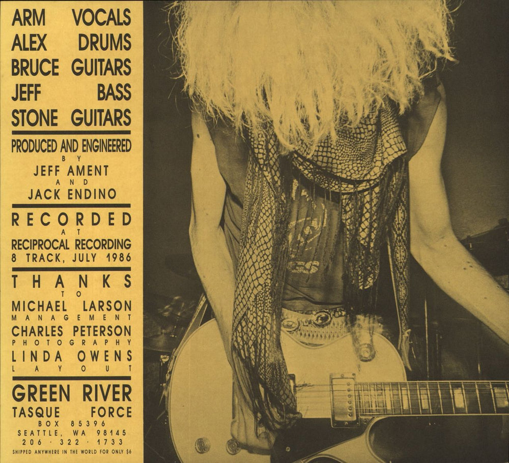 Green River Dry As A Bone - 1st + Yellow Insert US 12" vinyl single (12 inch record / Maxi-single)