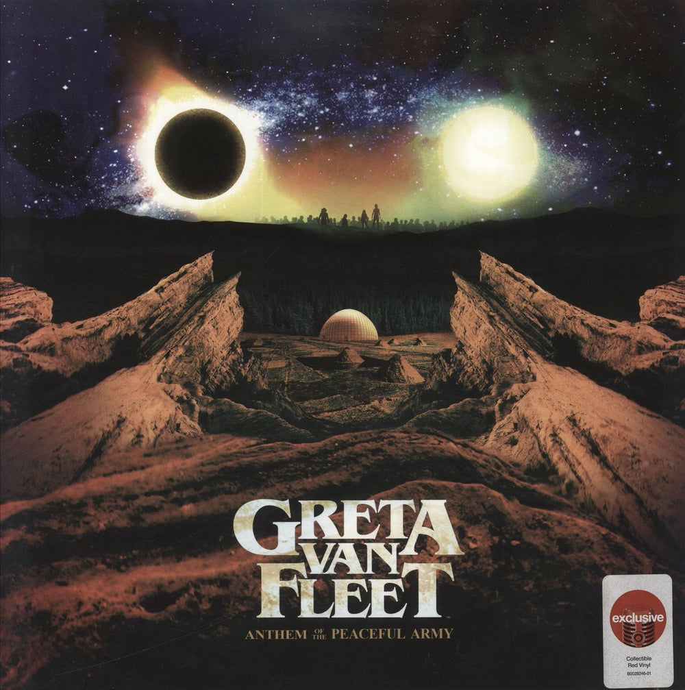 Greta Van Fleet Anthem Of The Peaceful - Red Vinyl US vinyl LP album (LP record) B0029246-01