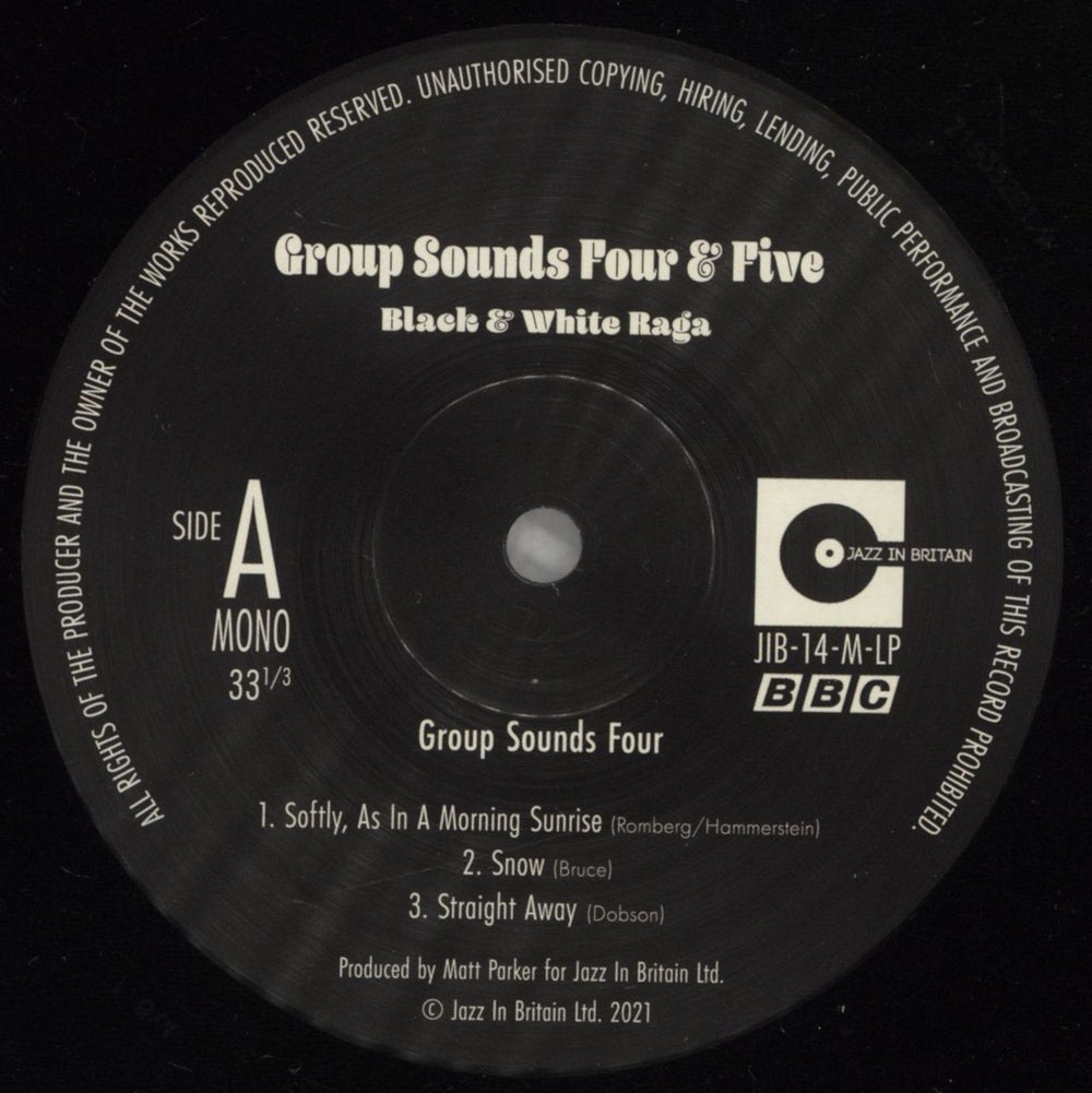 Group Sounds Four & Five Black & White Raga UK vinyl LP album (LP record) 993LPBL875821