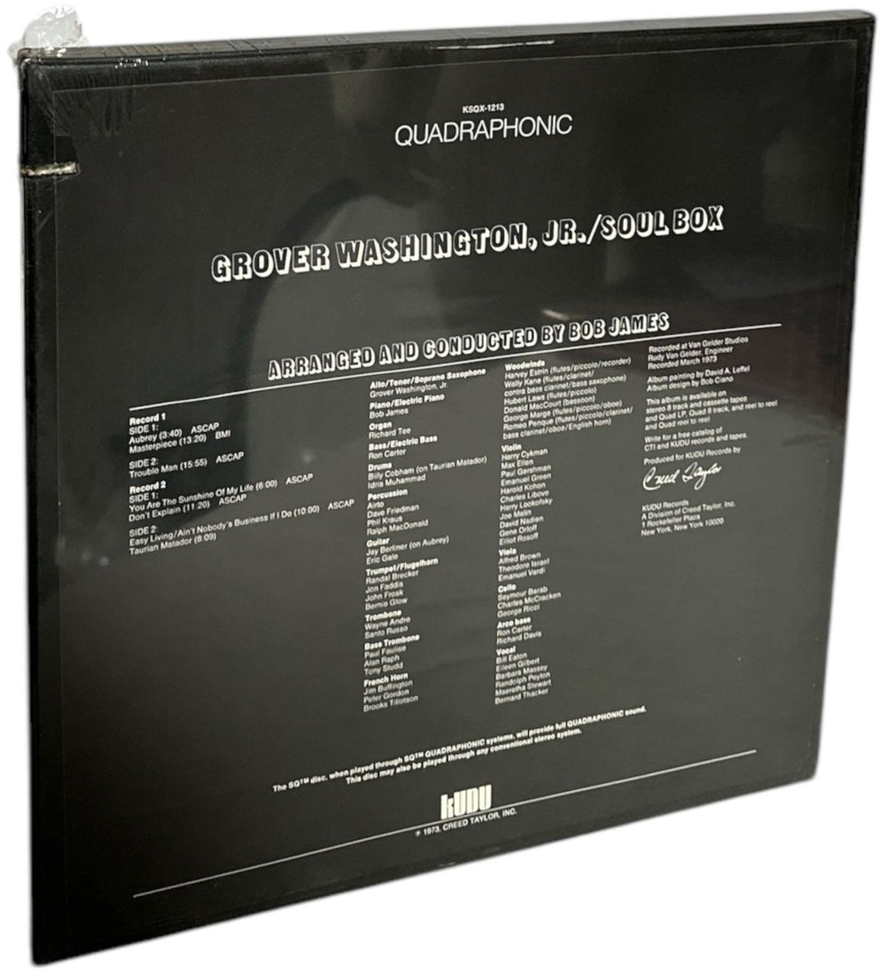 Grover Washington Soul Box - Quadraphonic - Sealed US 2-LP vinyl record set (Double LP Album)