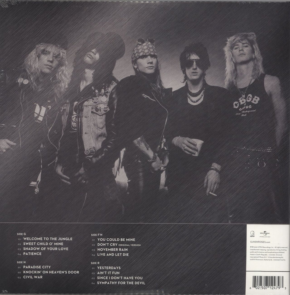 Guns N Roses Greatest Hits - Black Vinyl UK 2-LP vinyl record set (Double LP Album) 602507124793