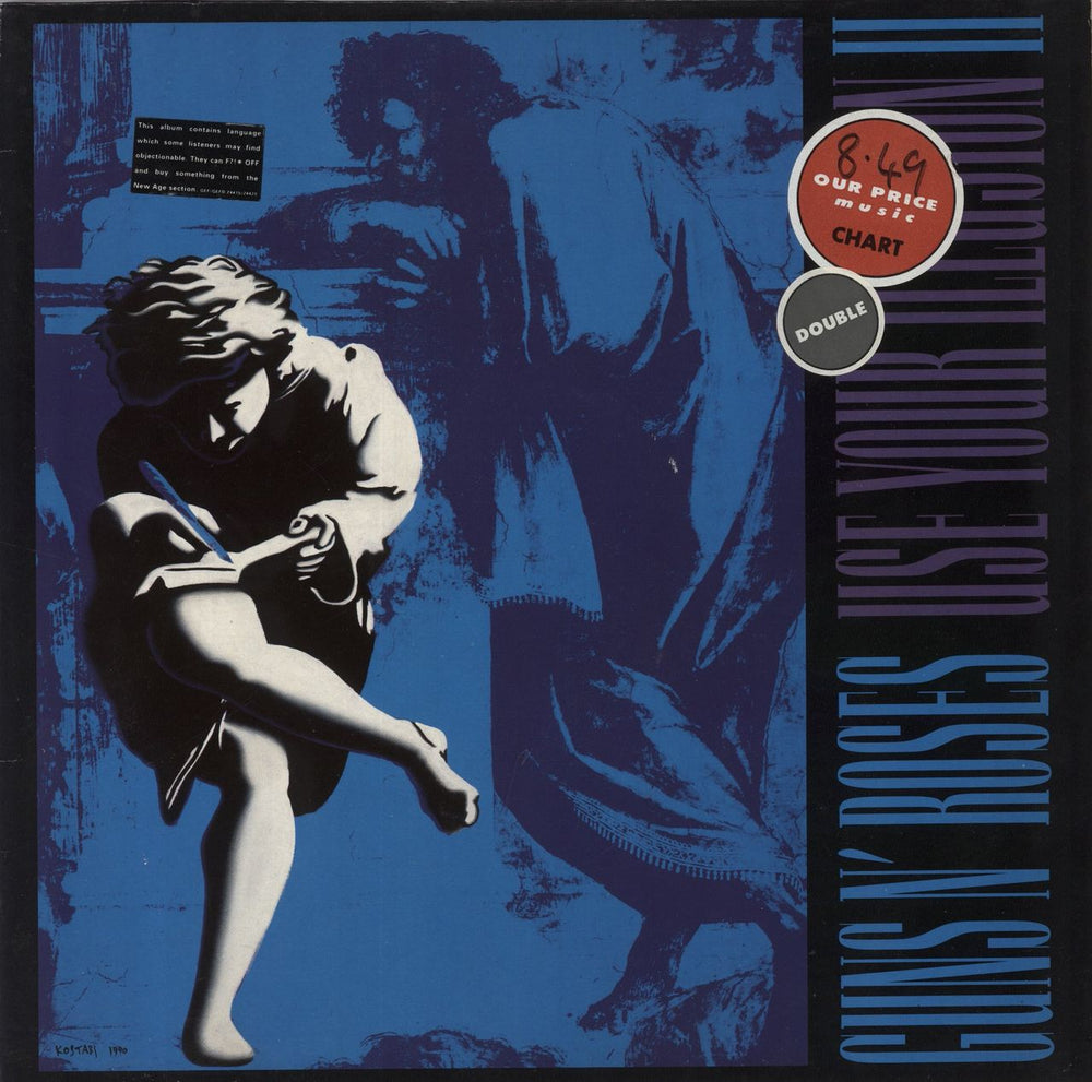 Guns N Roses Use Your Illusion II - EX UK 2-LP vinyl record set (Double LP Album) GEF24420