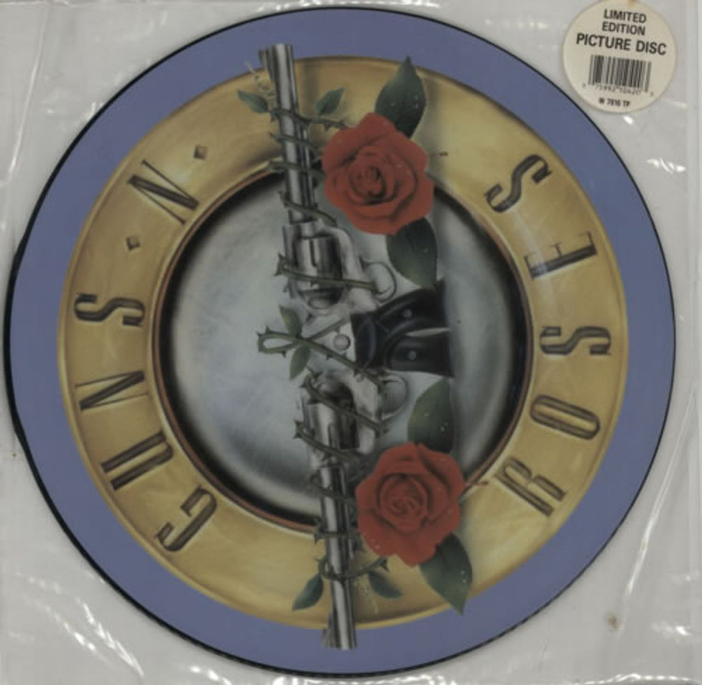 Guns N Roses Welcome To The Jungle + hype sticker UK 12" vinyl picture disc (12 inch picture record) GEF47TP