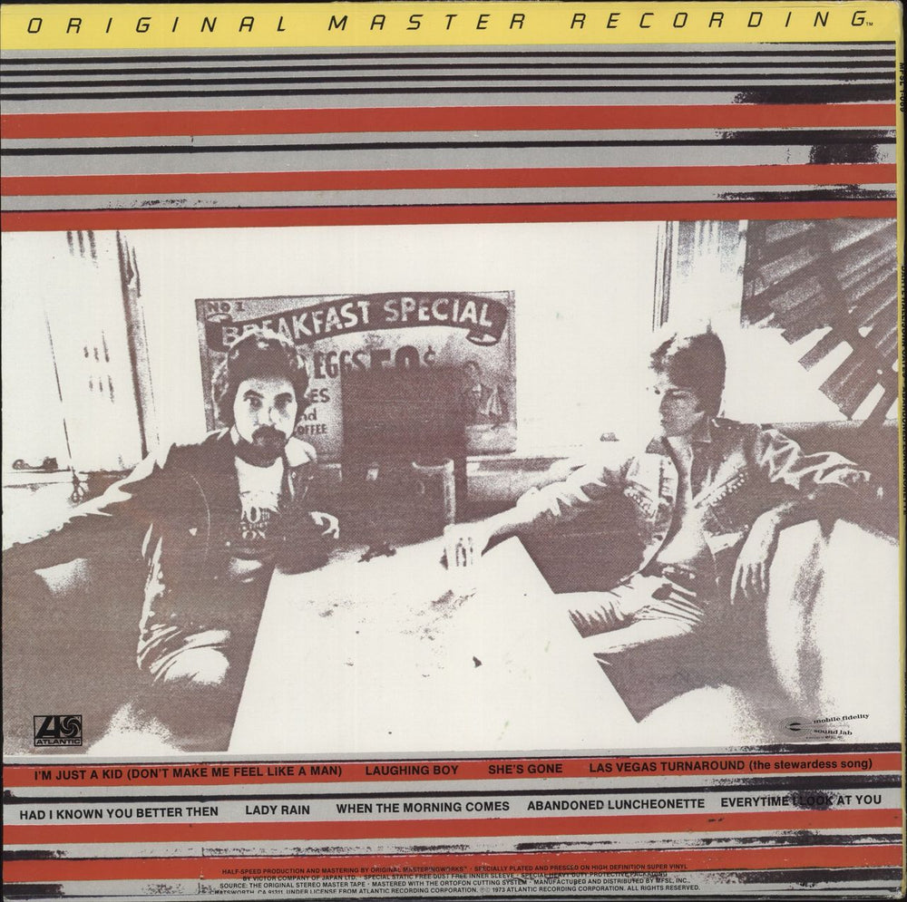 Hall & Oates Abandoned Luncheonette - Half-Speed Mastered US vinyl LP album (LP record)