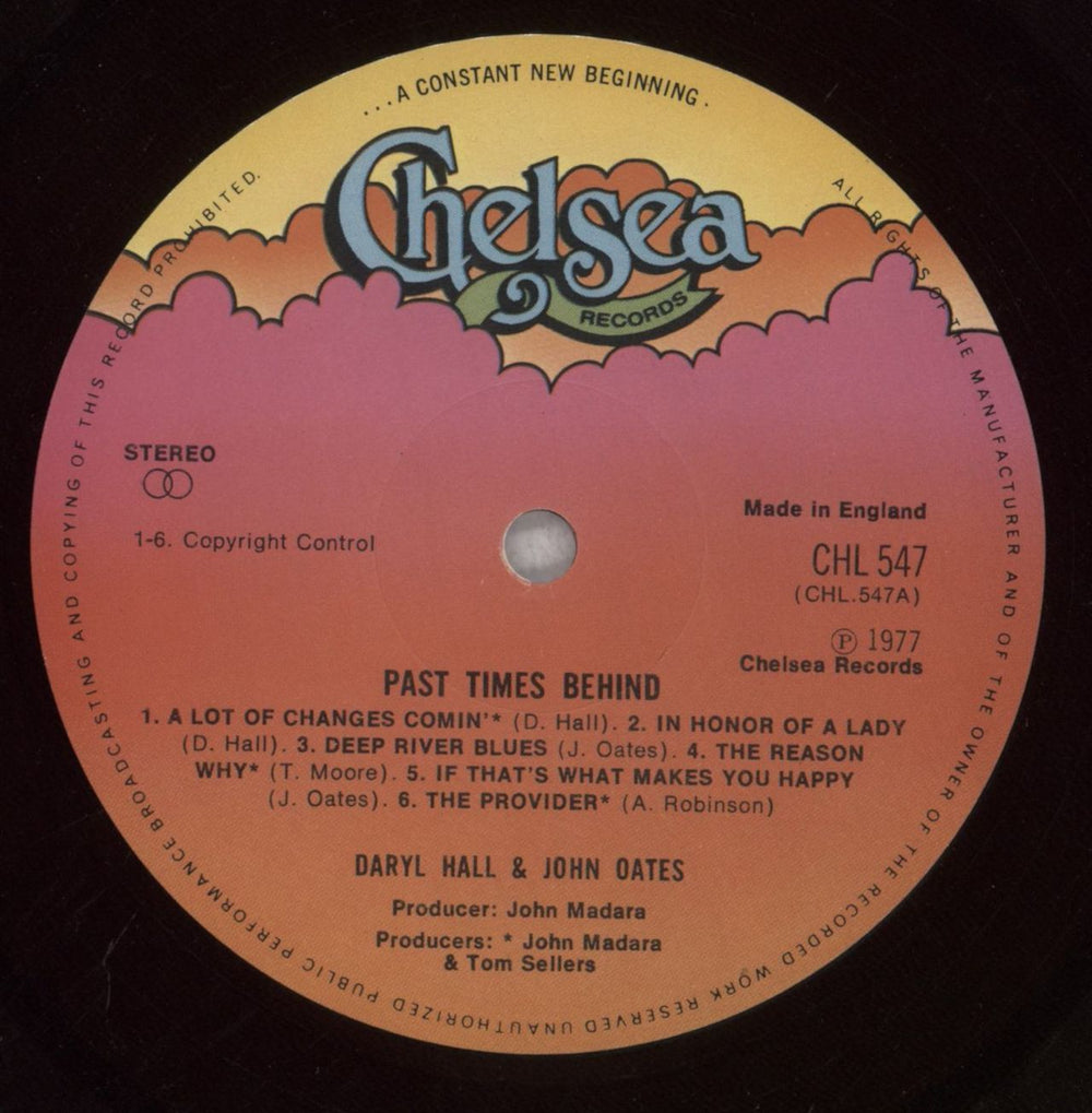 Hall & Oates Past Times Behind UK vinyl LP album (LP record) HNOLPPA186408