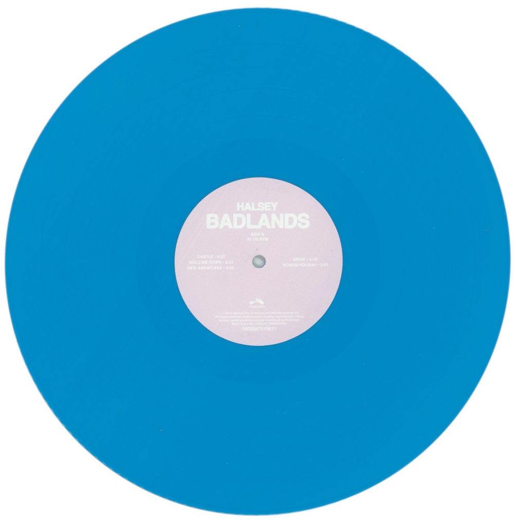 Halsey Badlands - Sky Blue Vinyl - Ex UK vinyl LP album (LP record) 0CLLPBA866584