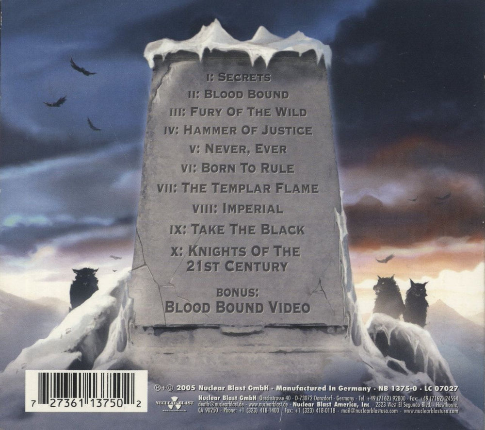 HammerFall Chapter V: Unbent, Unbowed, Unbroken German CD album (CDLP) 727361137502