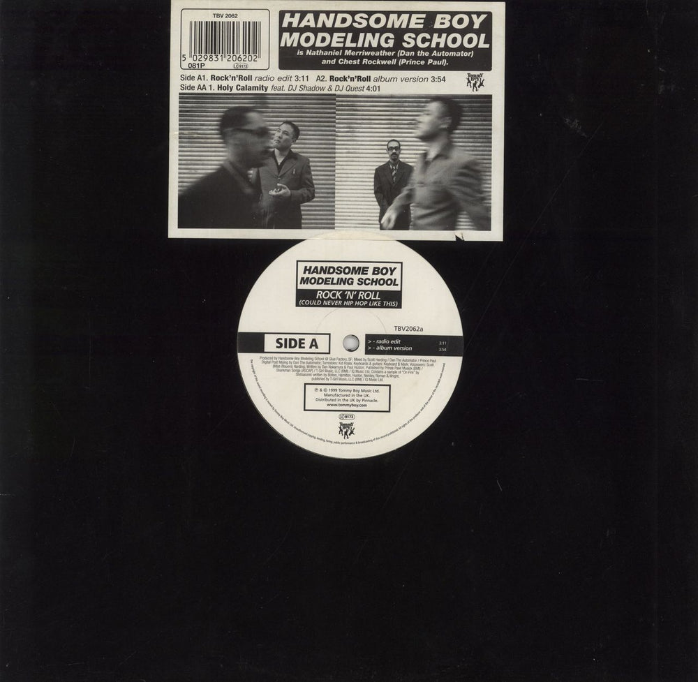 Handsome Boy Modeling School Rock 'n' Roll / Holy Calamity UK 12" vinyl single (12 inch record / Maxi-single) TBV2062