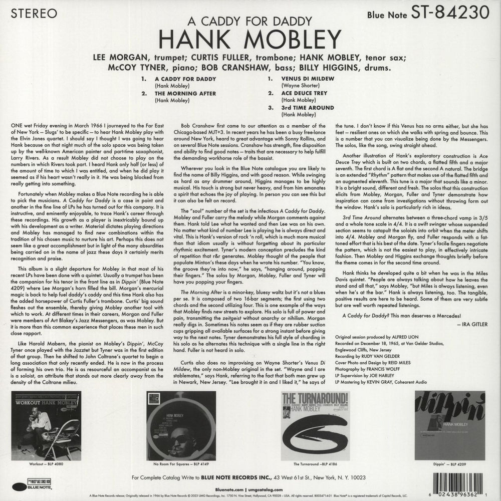 Hank Mobley A Caddy For Daddy - 180gm US vinyl LP album (LP record) 602438963621