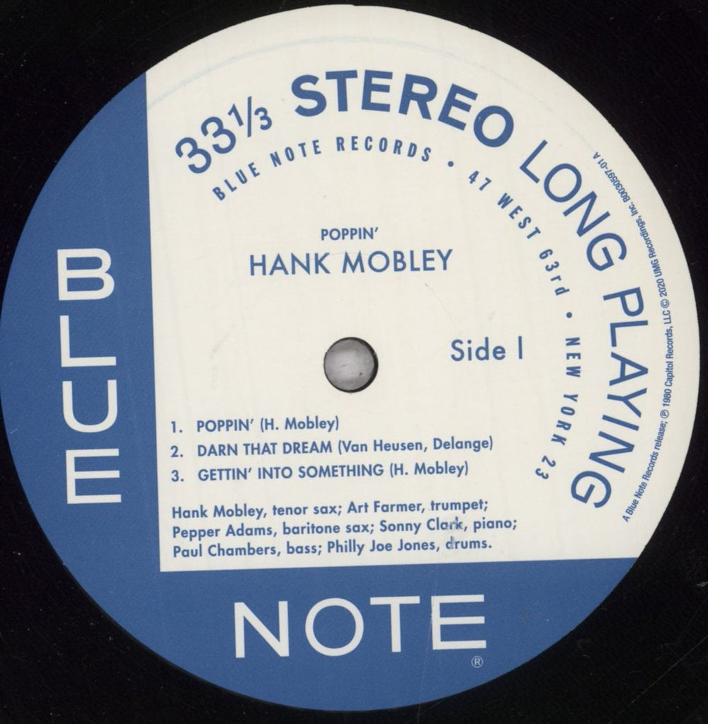 Hank Mobley Poppin' - 180 Gram Vinyl UK vinyl LP album (LP record) HMOLPPO845079