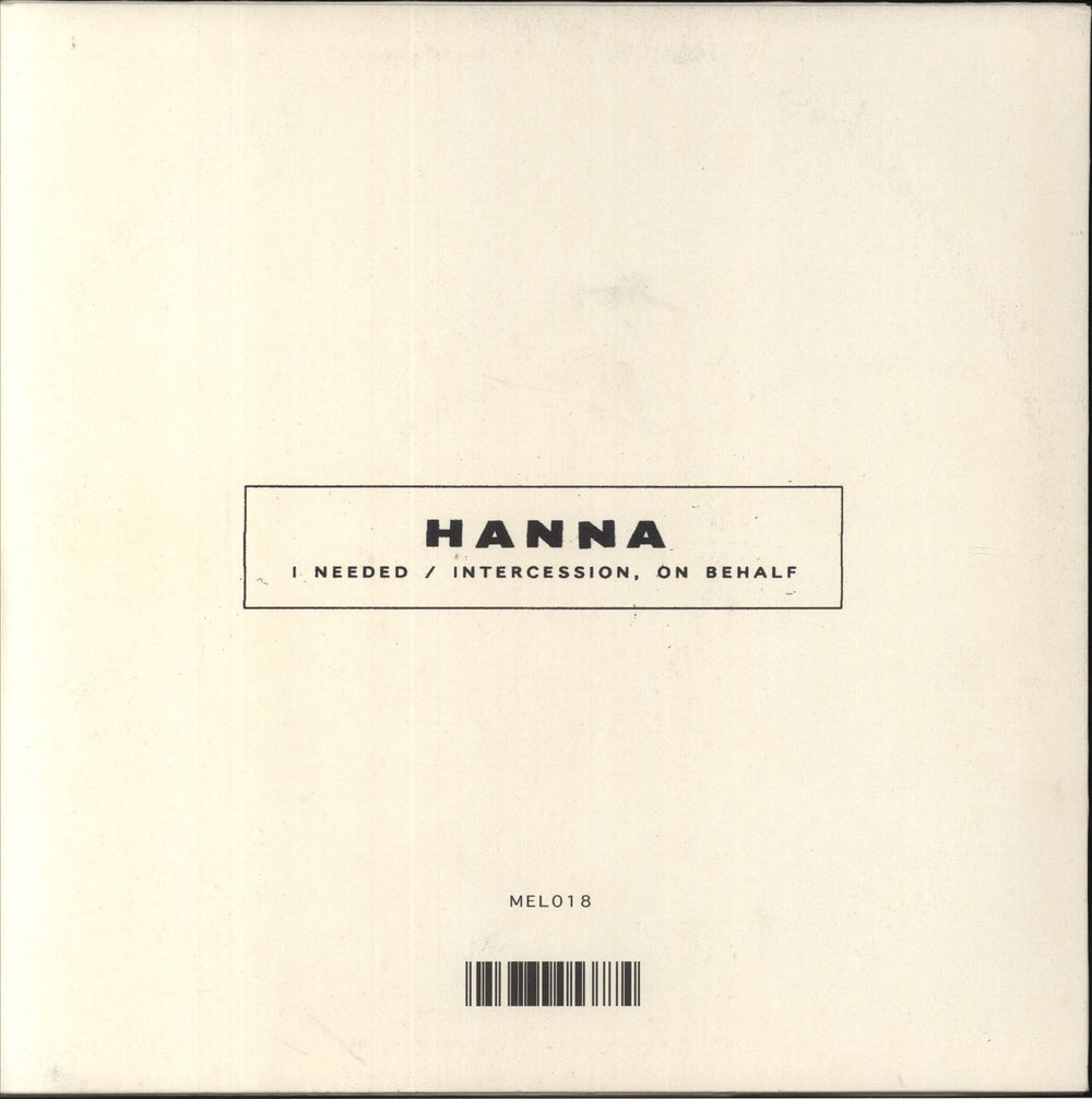 Hanna I Needed UK 12" vinyl single (12 inch record / Maxi-single)