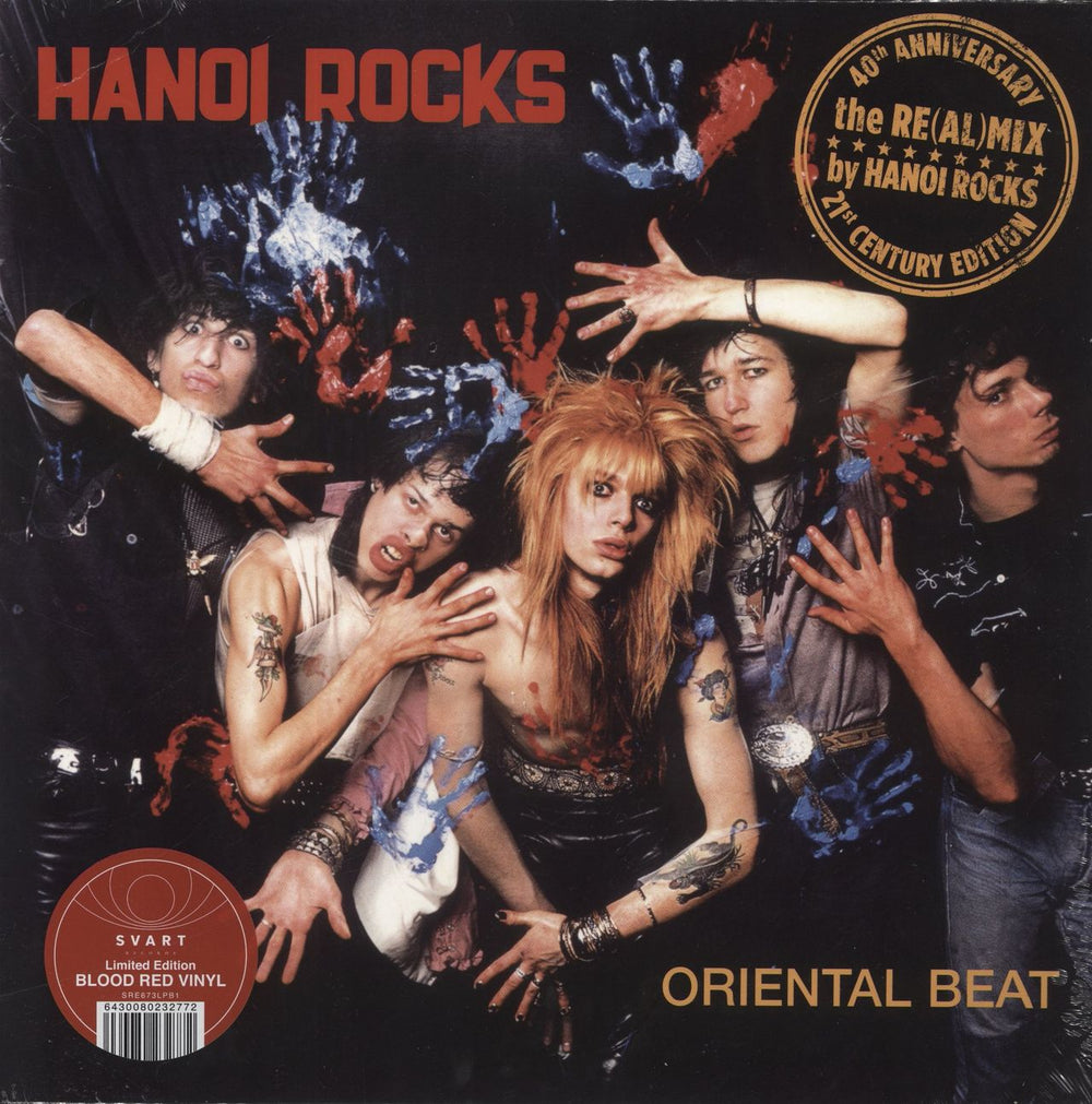 Hanoi Rocks Oriental Beat: 40th Anniversary - Red Vinyl - Sealed Finnish vinyl LP album (LP record) SRE673LP