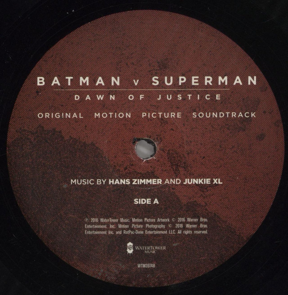 Hans Zimmer Batman V Superman: Dawn Of Justice US 3-LP vinyl record set (Triple LP Album) HZA3LBA858088