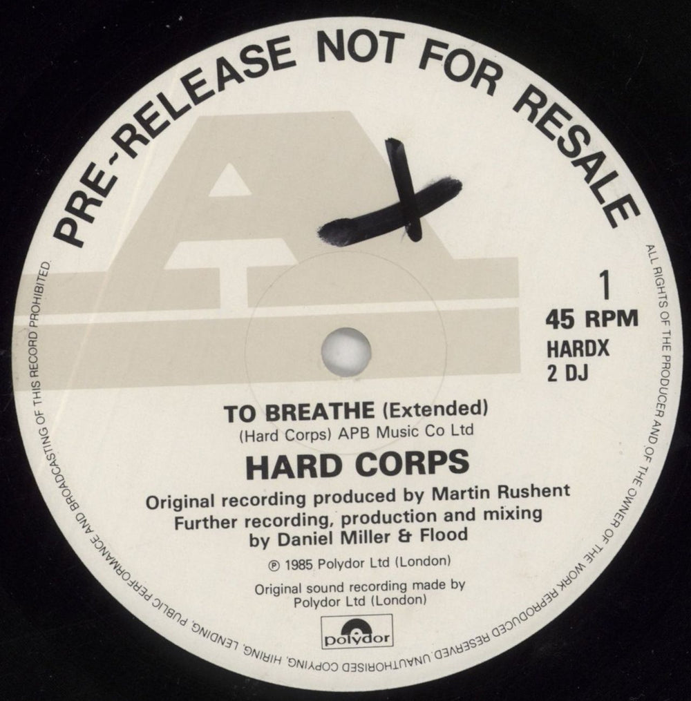 Hard Corps To Breathe - EX UK Promo 12" vinyl single (12 inch record / Maxi-single) HARDX2DJ