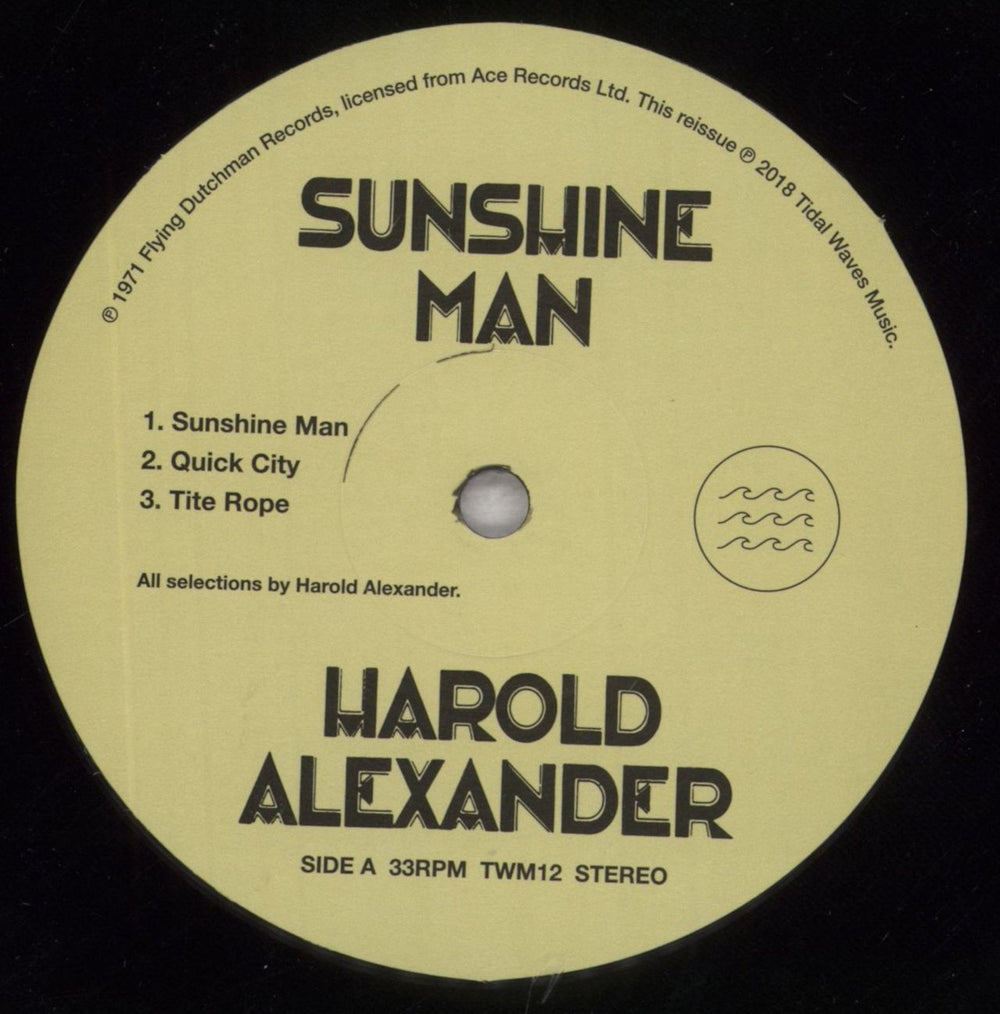 Harold Alexander Sunshine Man US vinyl LP album (LP record) O96LPSU845632