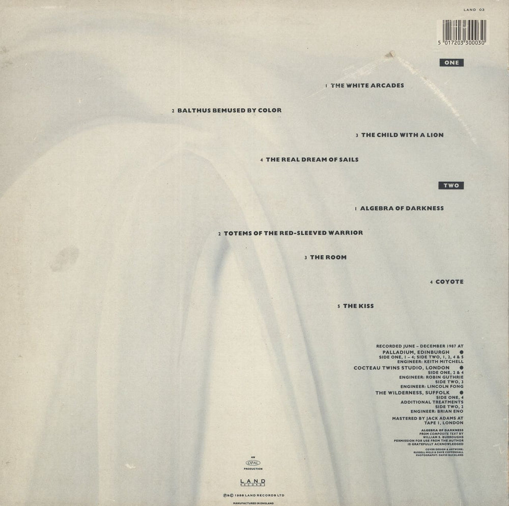 Harold Budd The White Arcades UK vinyl LP album (LP record) 5017203300030