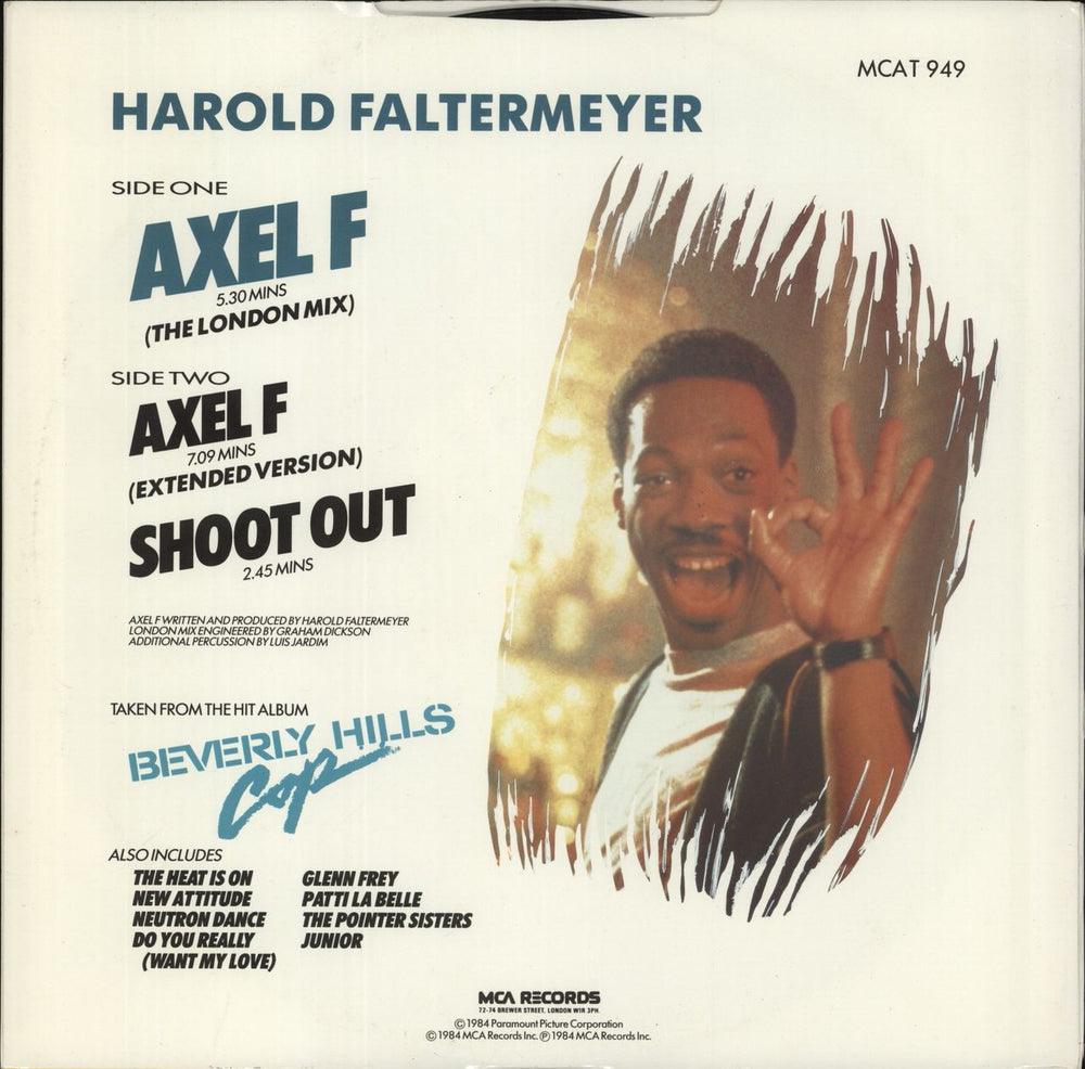 Harold Faltermeyer Axel F (The London Mix) UK 12" vinyl single (12 inch record / Maxi-single)