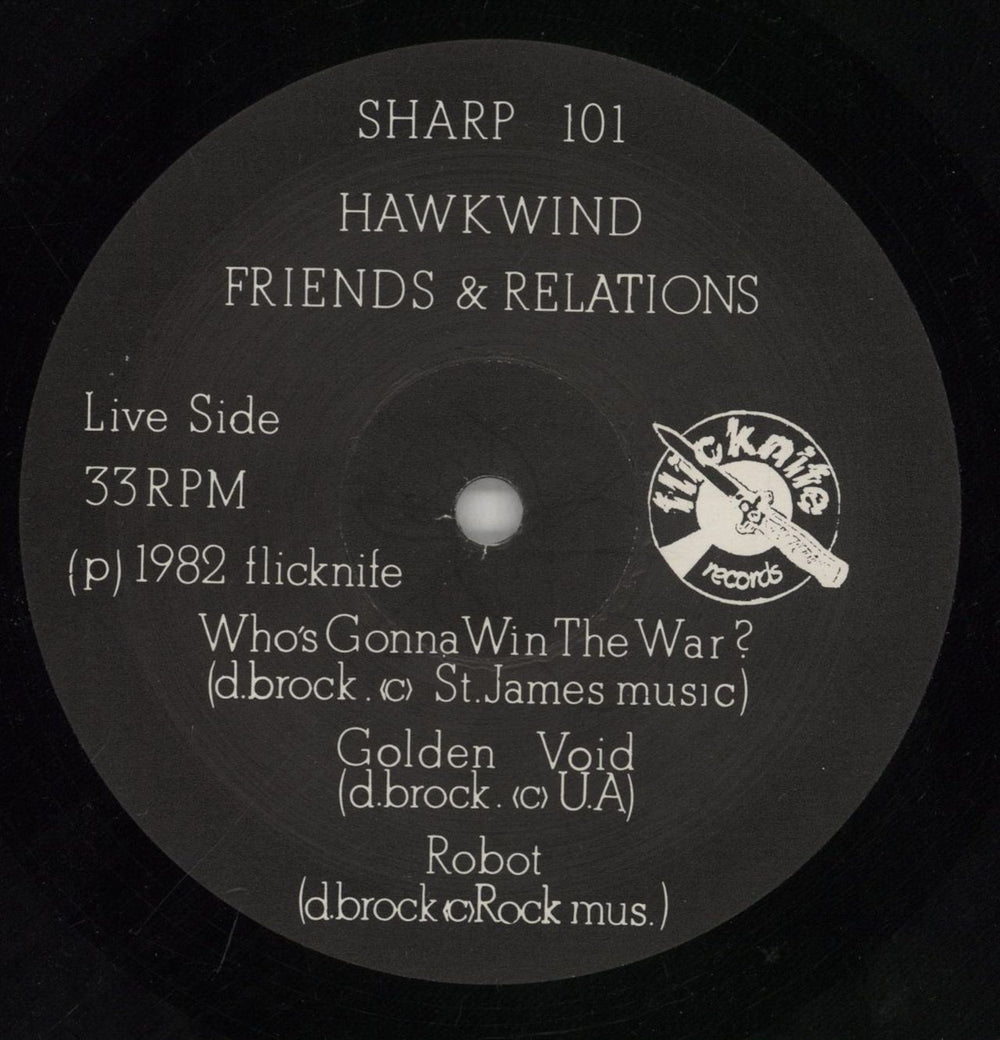Hawkwind Friends & Relations UK vinyl LP album (LP record) HWKLPFR372094
