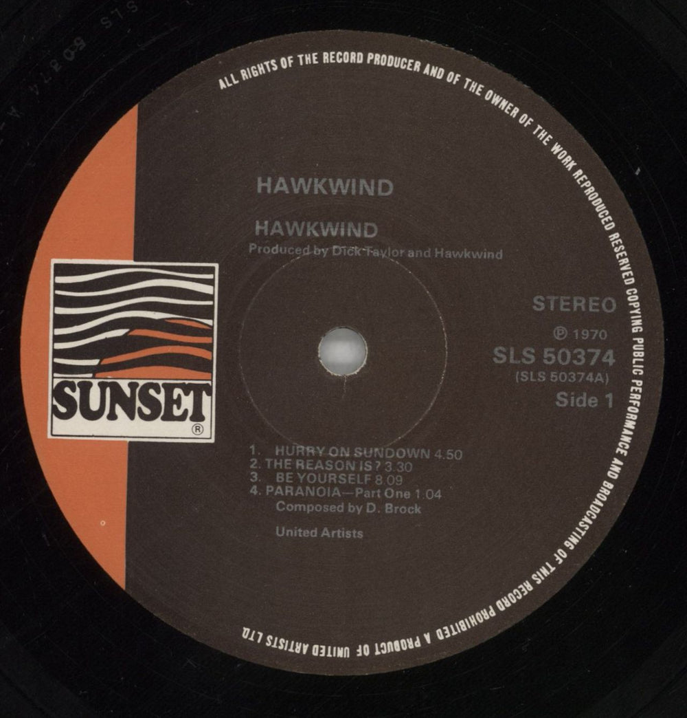 Hawkwind Hawkwind UK vinyl LP album (LP record) HWKLPHA756781