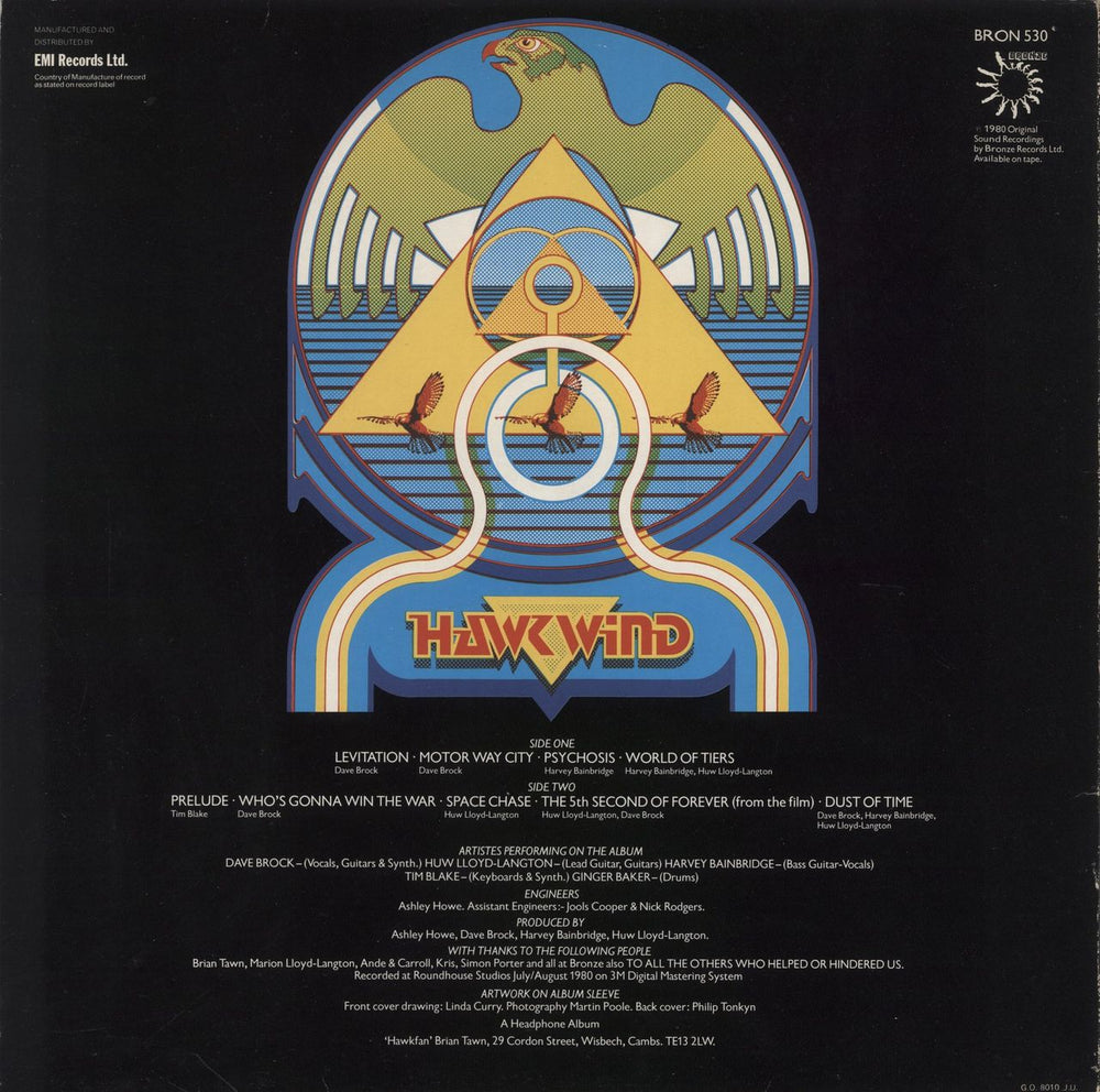 Hawkwind Levitation UK vinyl LP album (LP record)