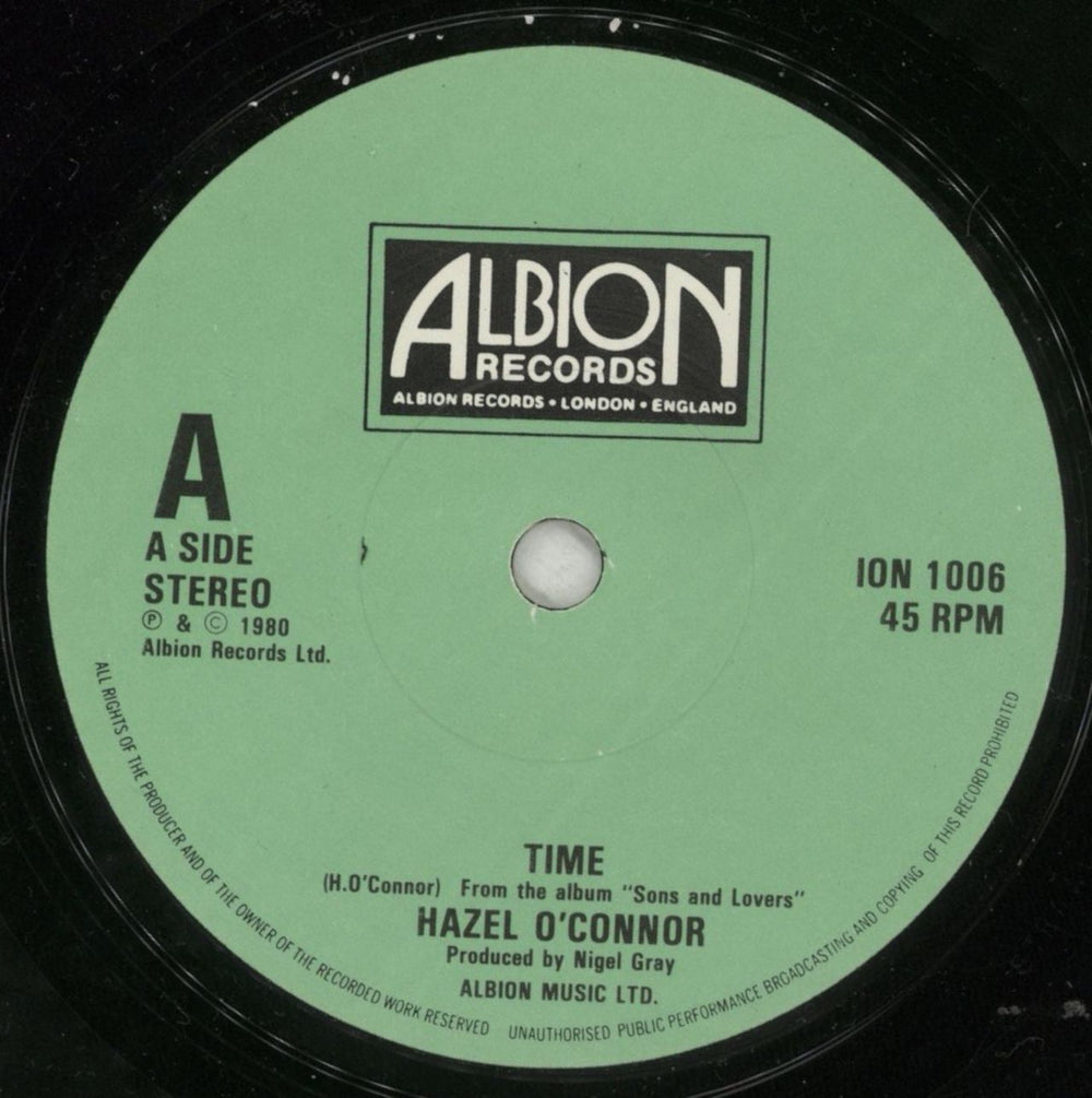 Hazel O'Connor Time UK 7" vinyl single (7 inch record / 45) OCN07TI615439