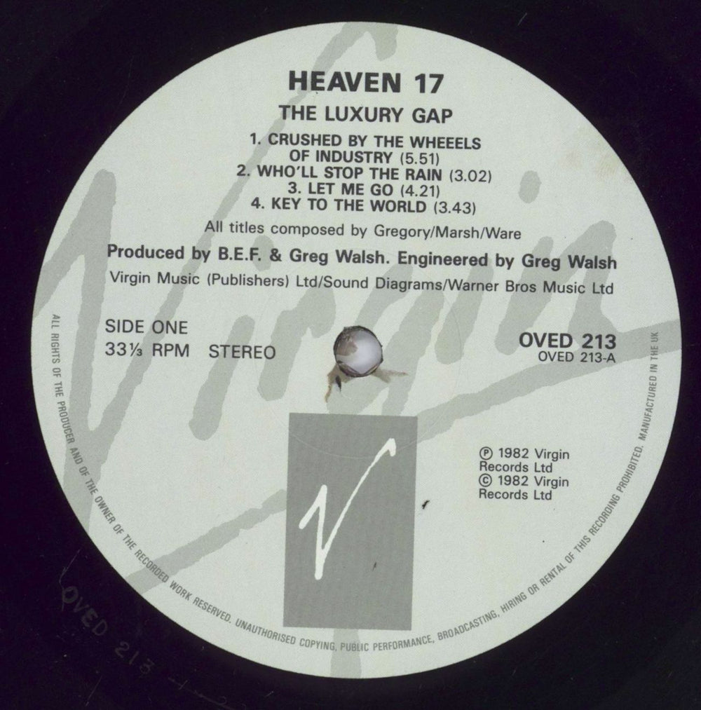 Heaven 17 The Luxury Gap UK vinyl LP album (LP record) H17LPTH831368