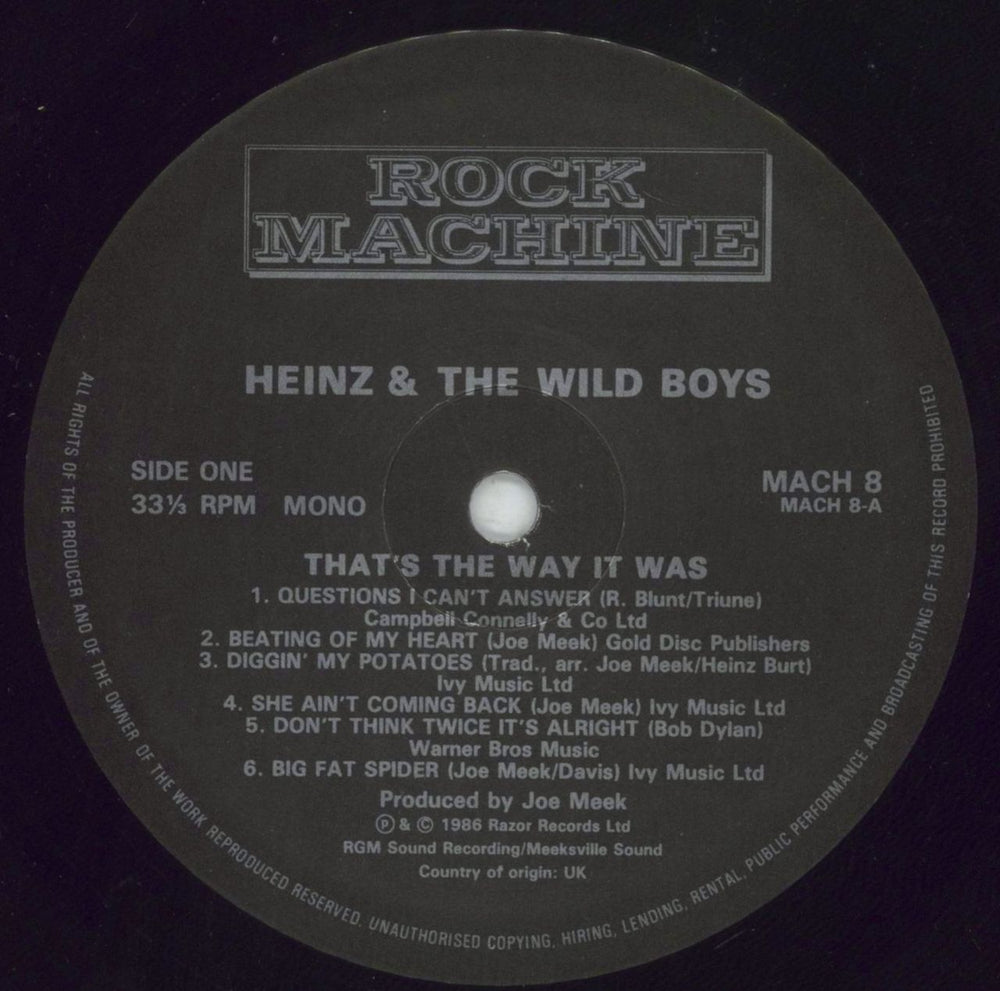 Heinz That's The Way It Was UK vinyl LP album (LP record) ZNILPTH764244