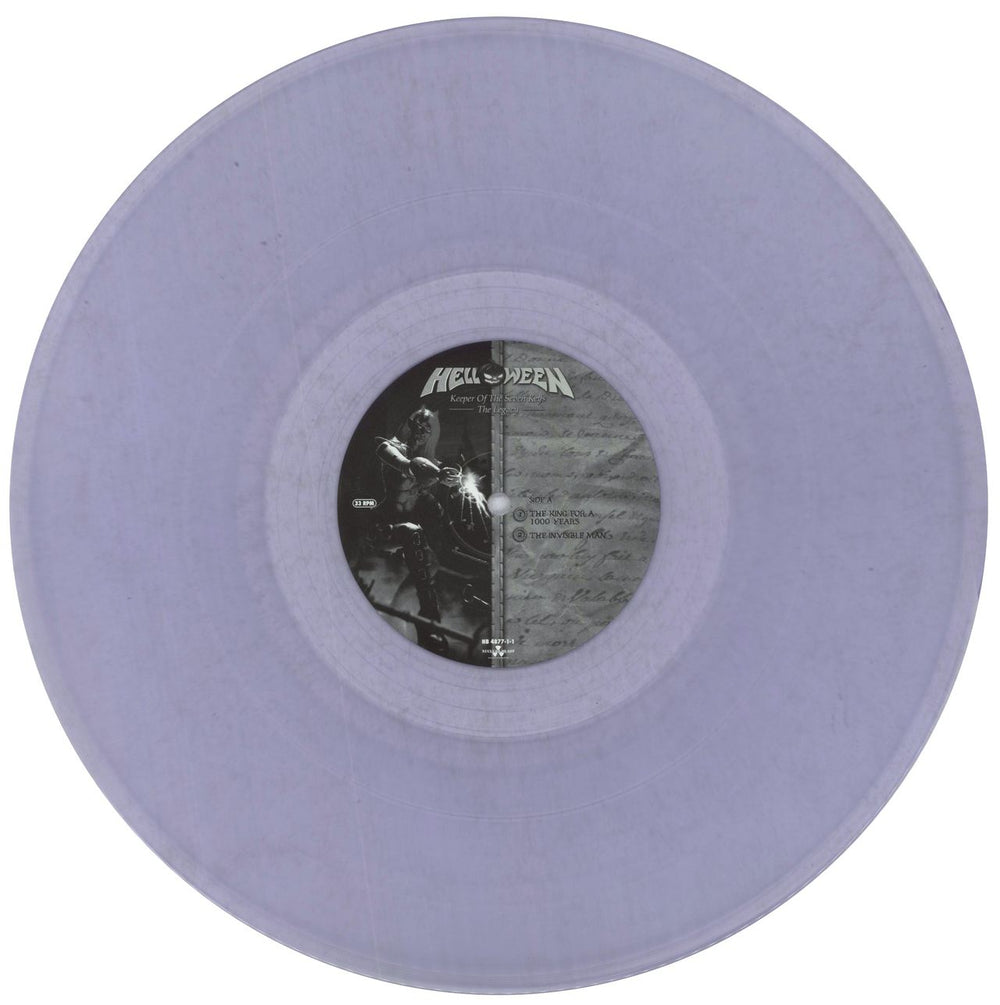 Helloween Keeper Of The Seven Keys - The Legacy - Clear Vinyl UK 2-LP vinyl record set (Double LP Album) HLO2LKE839562