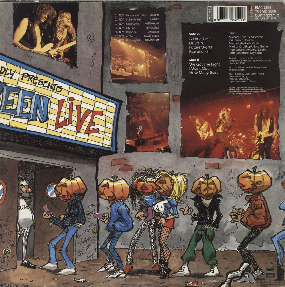 Helloween Live In The UK - VG UK vinyl LP album (LP record) 077779237111