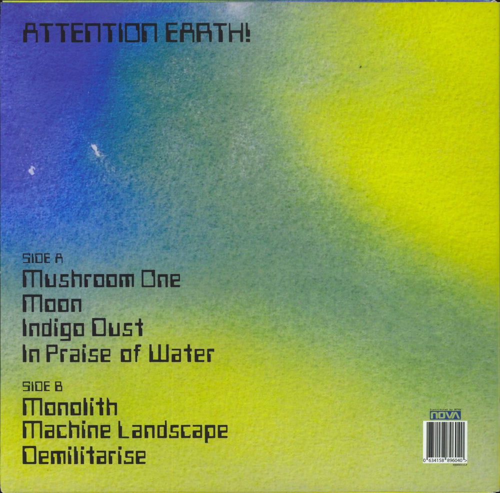 Henge [Space Rock] Attention Earth! - Lime Vinyl UK vinyl LP album (LP record) 634158896040