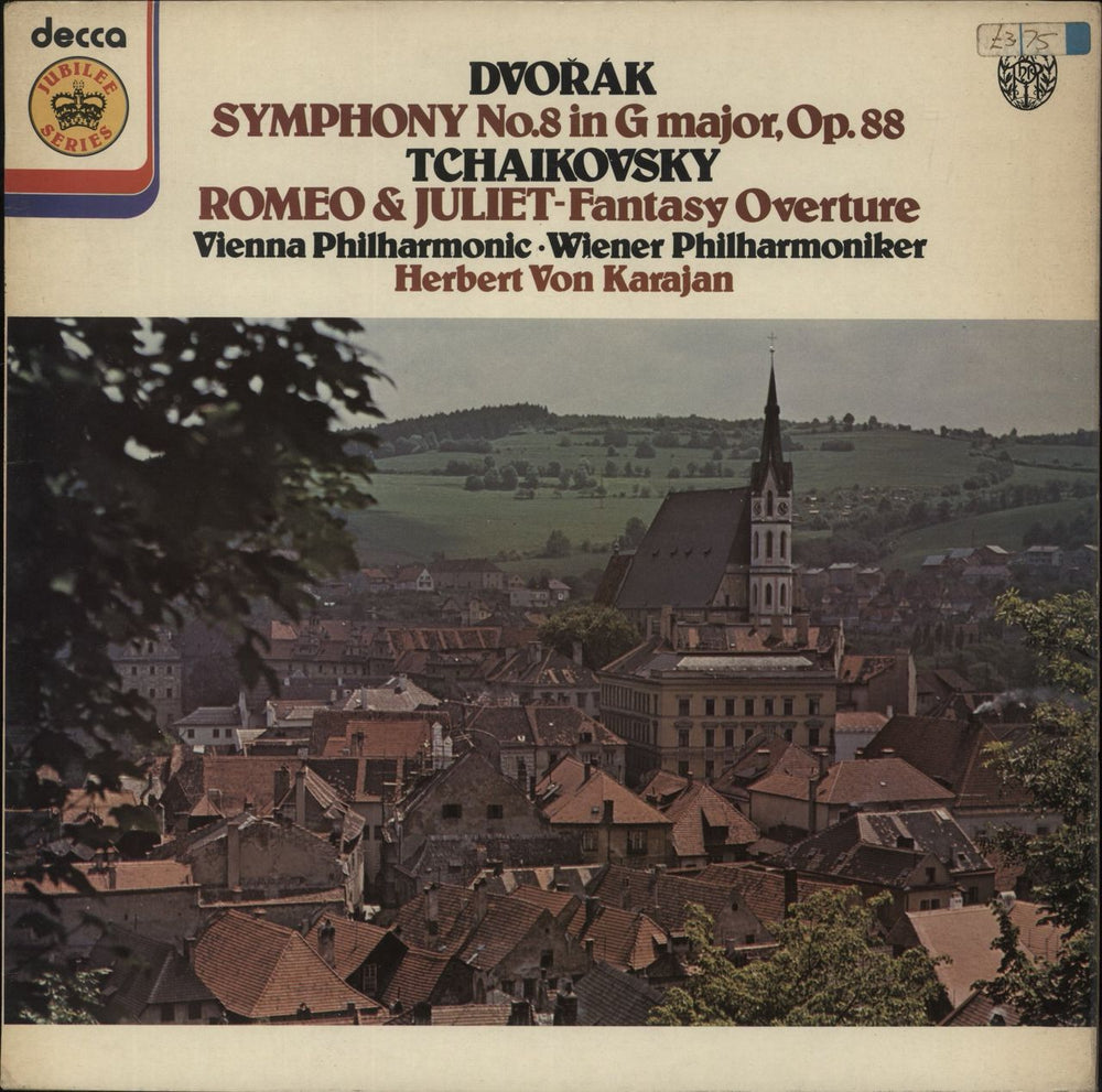 Herbert Von Karajan Dvorák Symphony No.8 In G Major, Op.88 / Tchaikovsky Romeo & Juliet - Fantasy Overture UK vinyl LP album (LP record) JB71