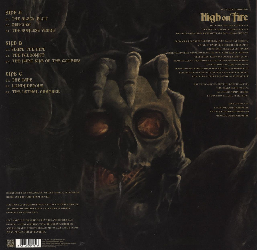 High On Fire Luminiferous - 180g UK 2-LP vinyl record set (Double LP Album) 5051099857513