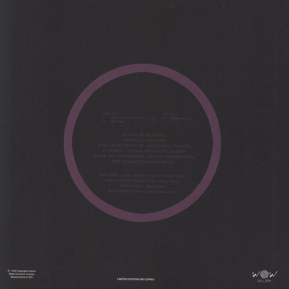 High Tide High Tide Swedish vinyl LP album (LP record)