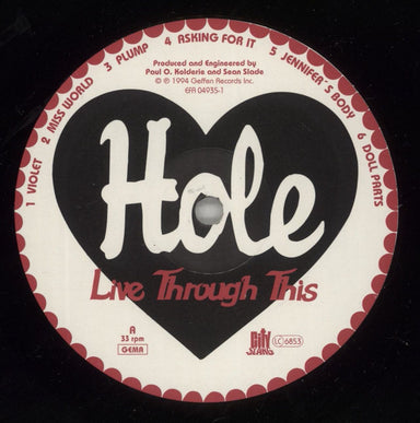 Hole Live Through This German vinyl LP album (LP record) HLELPLI881776