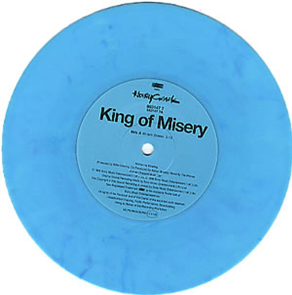 Honeycrack King Of Misery - Blue Vinyl UK 7" vinyl single (7 inch record / 45) HYC07KI64703