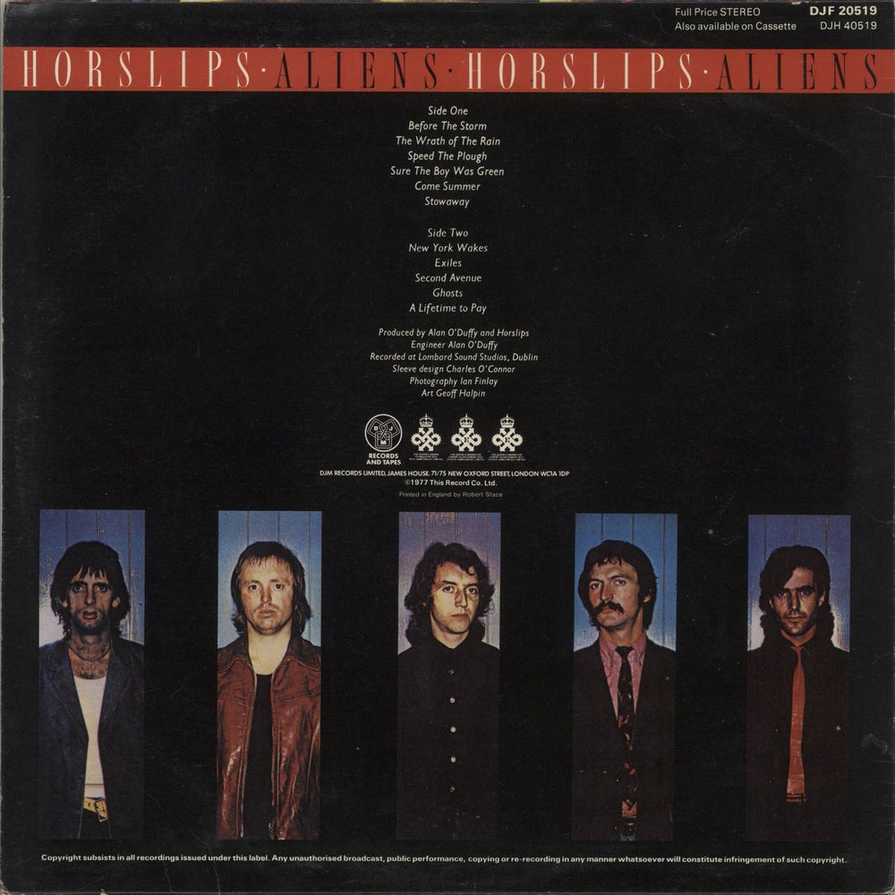 Horslips Aliens UK vinyl LP album (LP record)