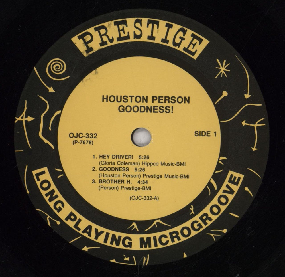 Houston Person Goodness! US vinyl LP album (LP record) HTXLPGO842462