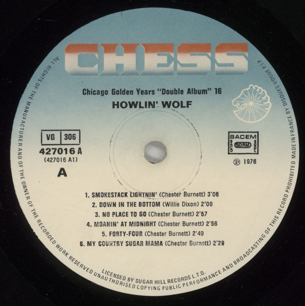 Howlin' Wolf Howlin' Wolf French 2-LP vinyl record set (Double LP Album) HWO2LHO879363