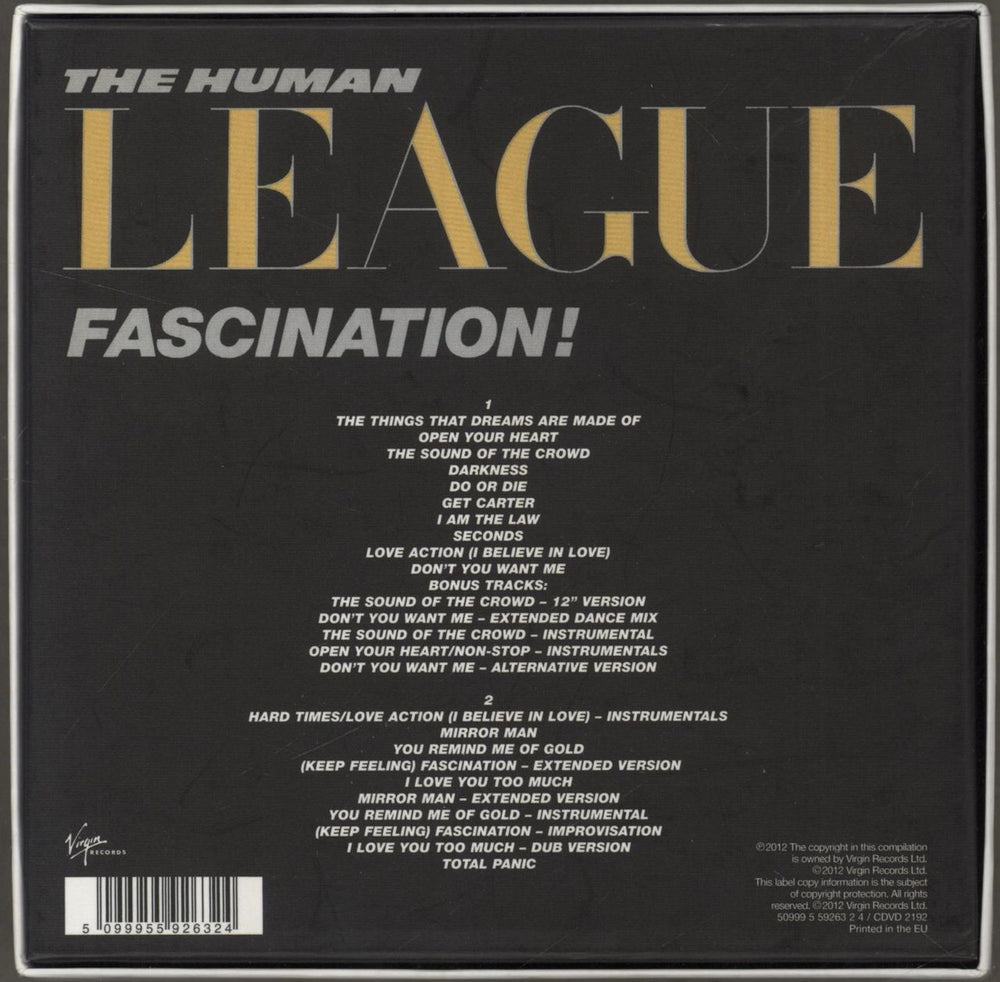 Human League Dare / Fascination UK 2 CD album set (Double CD) 5099955926324