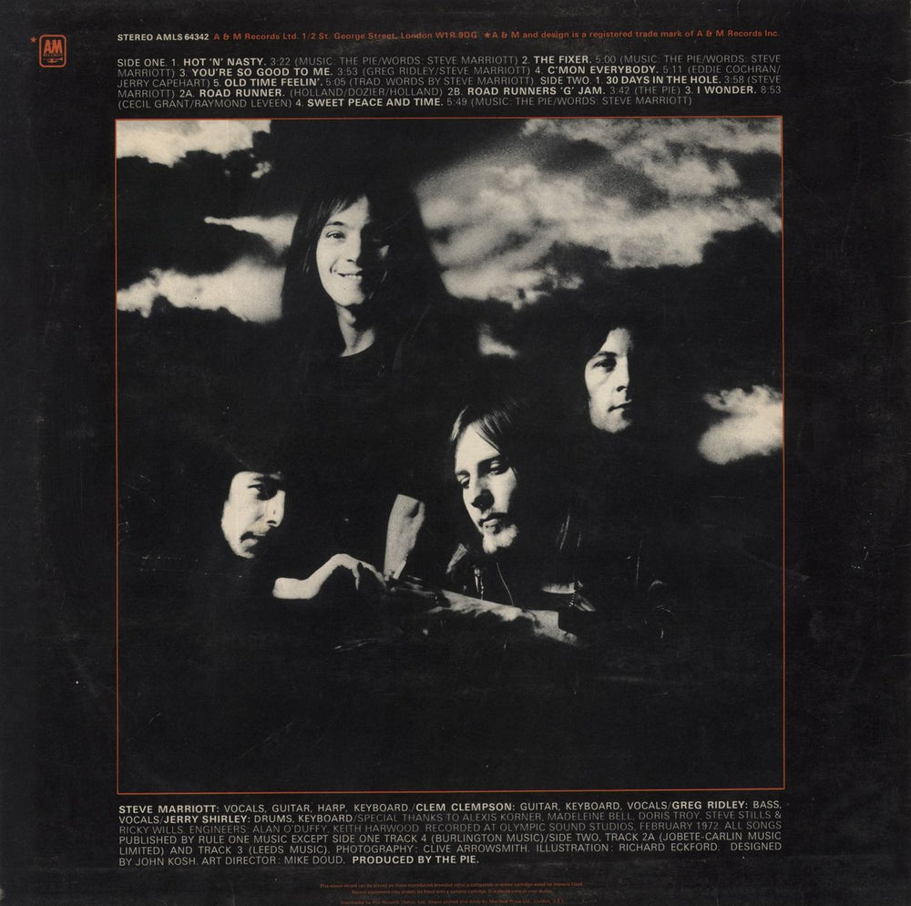 Humble Pie Smokin' - 1st - VG - Red Vinyl UK vinyl LP album (LP record)